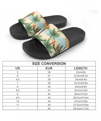 Palm Trees Flowers Creek Women's House Sandals Non Slide Bathroom Beach Slippers for Men 44 (270mm) $15.96 Sandals