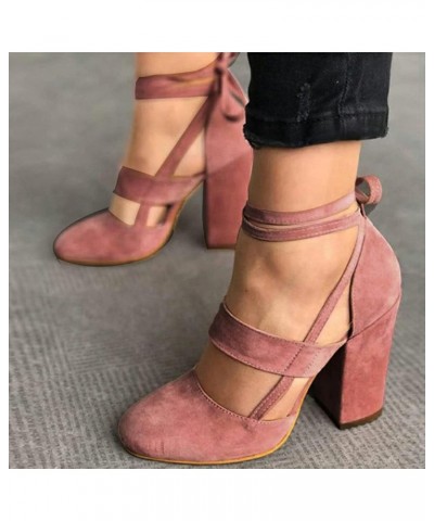 Black Heeled Strappy sandals For Women Dressy sandals Heels Shoes For Women sandals Women Black Heeled sandals For Wom Pink 4...