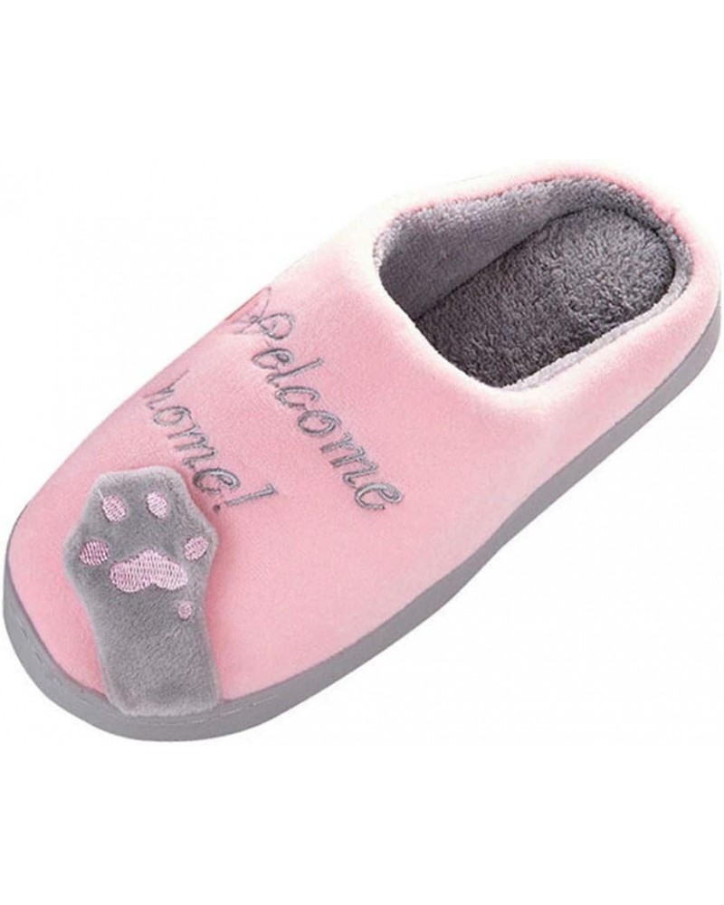 Shoes Slippers Non-Slip Cartoon Winter Floor Women Cat Bedroom Warm Indoors Home Women's Slipper Slippers for Women Fuzzy Cro...