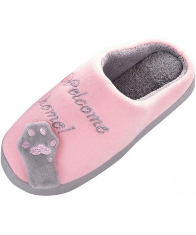 Shoes Slippers Non-Slip Cartoon Winter Floor Women Cat Bedroom Warm Indoors Home Women's Slipper Slippers for Women Fuzzy Cro...