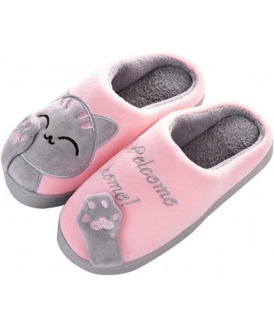 Shoes Slippers Non-Slip Cartoon Winter Floor Women Cat Bedroom Warm Indoors Home Women's Slipper Slippers for Women Fuzzy Cro...