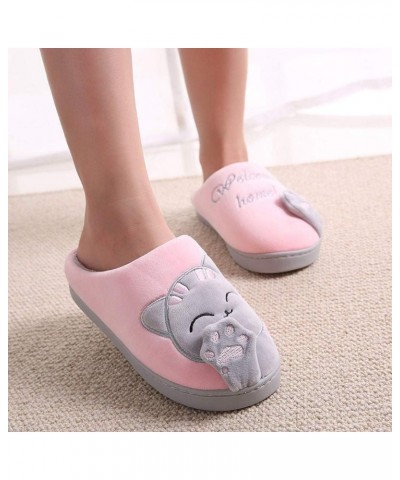 Shoes Slippers Non-Slip Cartoon Winter Floor Women Cat Bedroom Warm Indoors Home Women's Slipper Slippers for Women Fuzzy Cro...