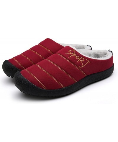 Fluffy Slippers Women & Men Embroidered Cotton Slides Slippers Casual Crib Sole Round Toe House Slippers for Women E-d $14.73...