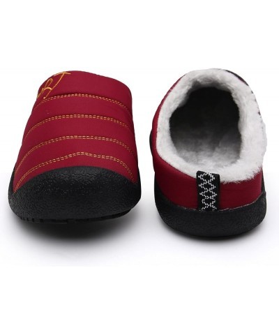 Fluffy Slippers Women & Men Embroidered Cotton Slides Slippers Casual Crib Sole Round Toe House Slippers for Women E-d $14.73...