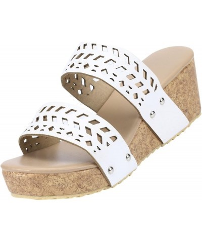 Wedge Sandals for Women, Women Ladies Bohemia Crystal Wedges Thick Peep Toe Sandals Slippers Shoes Z 14-white $22.01 Sandals