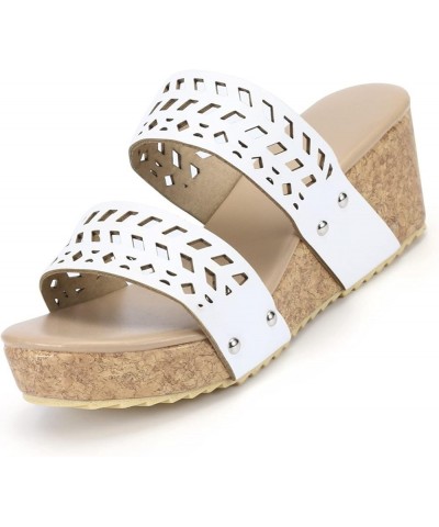 Wedge Sandals for Women, Women Ladies Bohemia Crystal Wedges Thick Peep Toe Sandals Slippers Shoes Z 14-white $22.01 Sandals