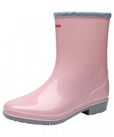 Rain Boots for Women Size 12, Short rain Boots for Women and Waterproof Garden Shoes Pink $18.58 Boots