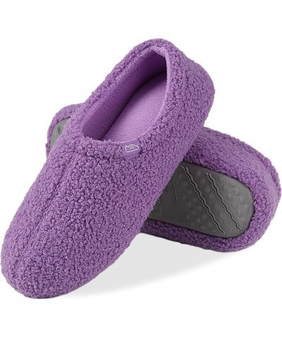 Cozy Slippers for Women, Fuzzy Memory Foam Shoes for Warm Indoor Comfort Purple $12.75 Slippers