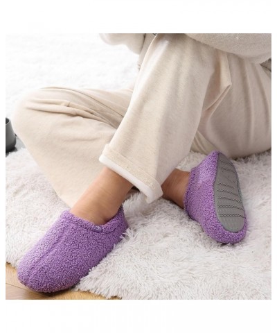 Cozy Slippers for Women, Fuzzy Memory Foam Shoes for Warm Indoor Comfort Purple $12.75 Slippers