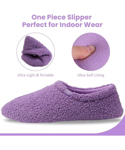 Cozy Slippers for Women, Fuzzy Memory Foam Shoes for Warm Indoor Comfort Purple $12.75 Slippers