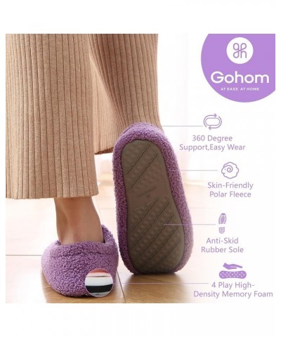 Cozy Slippers for Women, Fuzzy Memory Foam Shoes for Warm Indoor Comfort Purple $12.75 Slippers