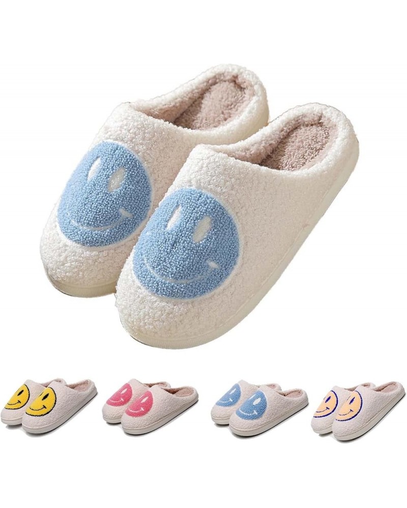 Smile Face Slippers Indoor Outdoor,Smile Happy Face Slippers,Retro Slippers for Women House Soft Fluffy Slides,Smile Cushion ...