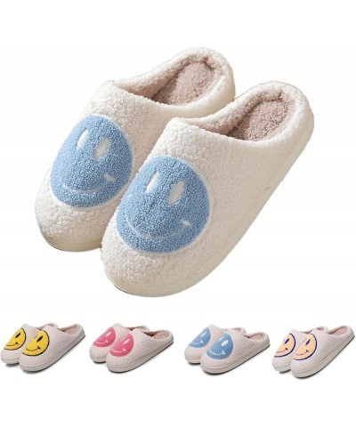 Smile Face Slippers Indoor Outdoor,Smile Happy Face Slippers,Retro Slippers for Women House Soft Fluffy Slides,Smile Cushion ...