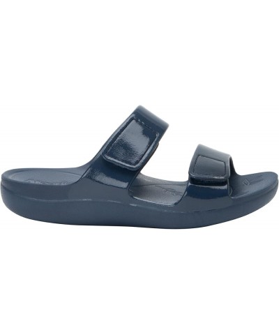 Alegria Women Orbyt Double Strap Lightweight Recovery Slide Sandal With Arch Support Navy Gloss $18.92 Sandals