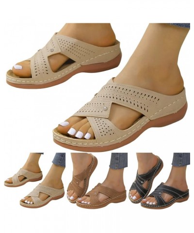 Arch Support Slippers Women Memory Foam Orthopedic Shoes Women Work Ladies Summer Sandals Leather Womens Sandals Comfortable ...