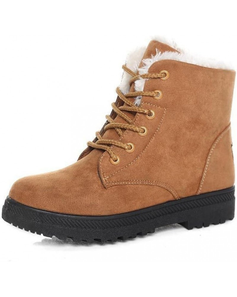 NOT Winter Fur Snow Boots Warm Sneakers for Women Orange2 $16.87 Fashion Sneakers