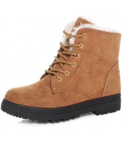 NOT Winter Fur Snow Boots Warm Sneakers for Women Orange2 $16.87 Fashion Sneakers