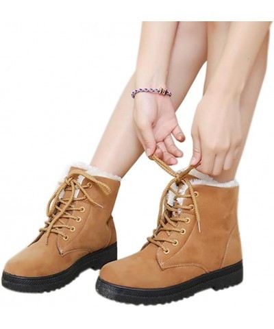 NOT Winter Fur Snow Boots Warm Sneakers for Women Orange2 $16.87 Fashion Sneakers