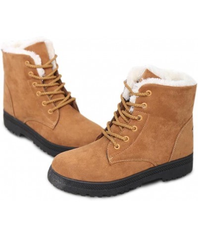 NOT Winter Fur Snow Boots Warm Sneakers for Women Orange2 $16.87 Fashion Sneakers