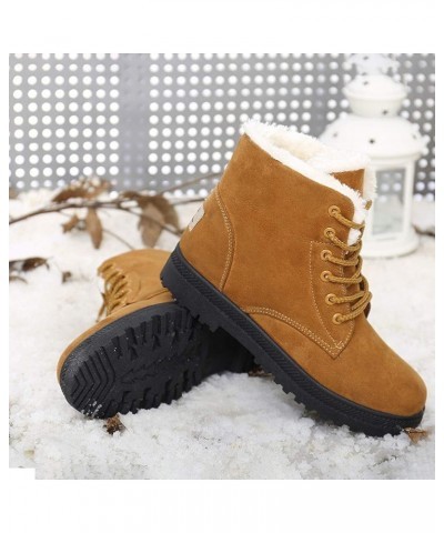 NOT Winter Fur Snow Boots Warm Sneakers for Women Orange2 $16.87 Fashion Sneakers