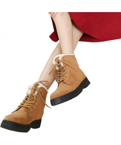 NOT Winter Fur Snow Boots Warm Sneakers for Women Orange2 $16.87 Fashion Sneakers