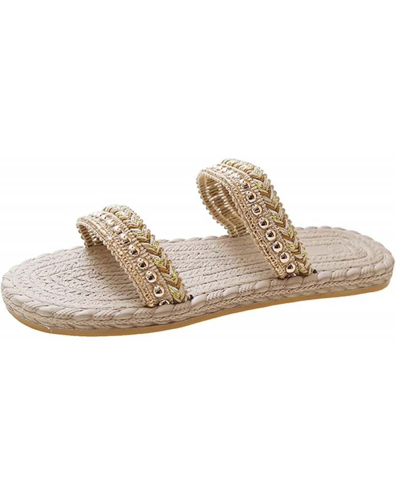 Beach Slippers for Women Open-Toe Breathable Casual Beach Shoes Sandals Summer Fashion House Slippers (Beige, 6.5) 7 Yellow $...