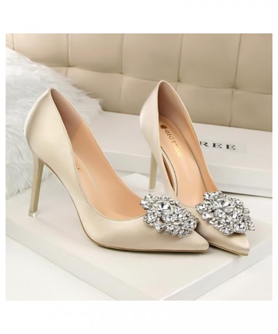 Womens Sparkly Rhinestone Vintage Pumps, 4inch/10cm Stiletto Pumps Wedding Bridal Party Dress Shoes Gold $28.73 Pumps