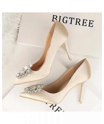 Womens Sparkly Rhinestone Vintage Pumps, 4inch/10cm Stiletto Pumps Wedding Bridal Party Dress Shoes Gold $28.73 Pumps