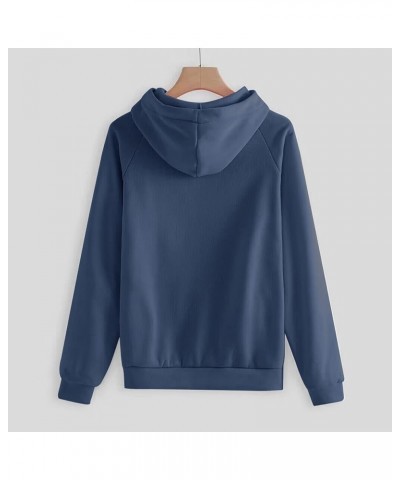 Plus Size Two Piece Outfits for Women Casual Long Sleeve Pocket Hoodies Sweatpants Matching Solid Color Loungewear Navy $20.1...