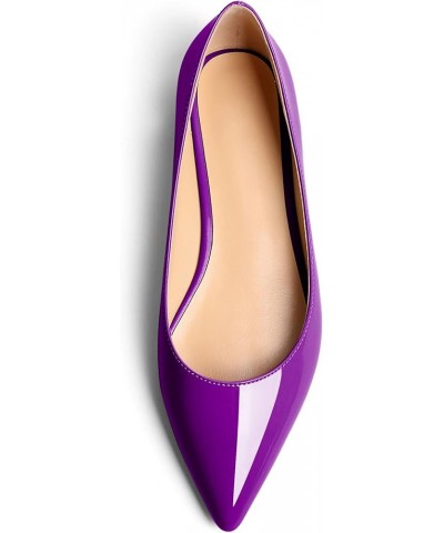 Flats Shoes Women, Pointed Toe Slip On Loafer Flats Shoes Pumps for Office Casual Dressy Comfortable Purple $40.49 Loafers & ...