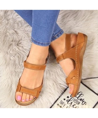 Summer Sandals for Women 2023 Wedge Platform Flip Flops Breathable Open Toe Dressy Comfort Orthopedic Sandals Yellow $10.39 S...