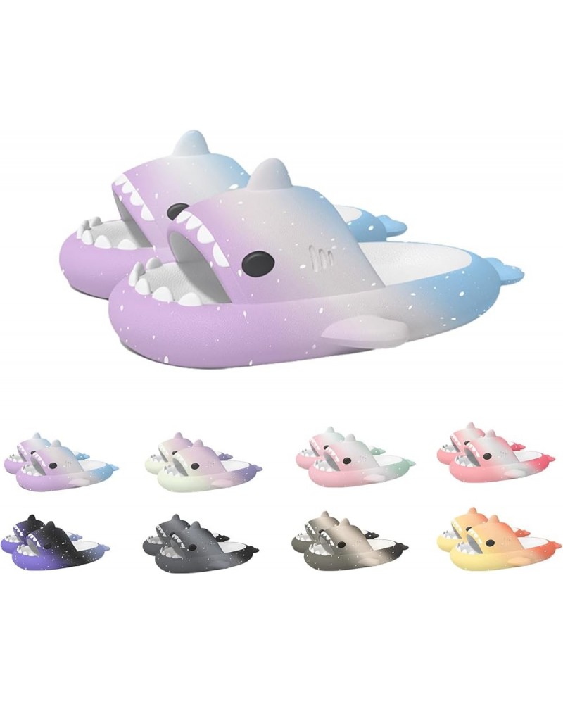 Sharklas Starry Sky, Shark Slides, 2024 New Summer Unisex Cute Indoor Home Non-Slip Couples Outdoor Sandals Colorful-1 $10.25...