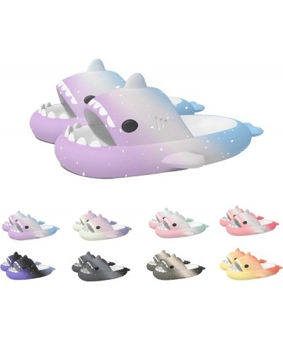 Sharklas Starry Sky, Shark Slides, 2024 New Summer Unisex Cute Indoor Home Non-Slip Couples Outdoor Sandals Colorful-1 $10.25...