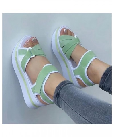 Women's Fashion Sports Sandals Summer Open Toe Hook and Loop Ankle Strap Espadrilles Outdoor Wedge Platform Sandals Casual Wa...