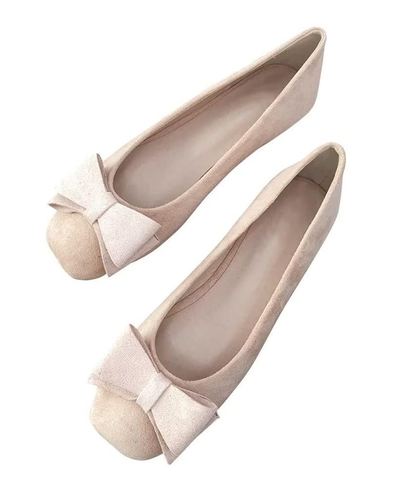 Slip On Flats for Women Comfortable Square Toe Bowknot Ballet Flats Soft Party Office Dress Flats Light Pink 37(6) $15.47 Flats