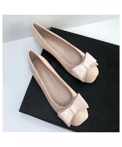 Slip On Flats for Women Comfortable Square Toe Bowknot Ballet Flats Soft Party Office Dress Flats Light Pink 37(6) $15.47 Flats