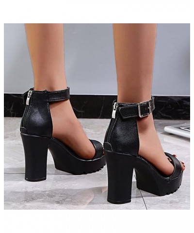 Heeled sandals For Women Ballet Heels Women sandals Flat Heeled sandals sandal For Women sandals Women Fashion Platfo Black-e...