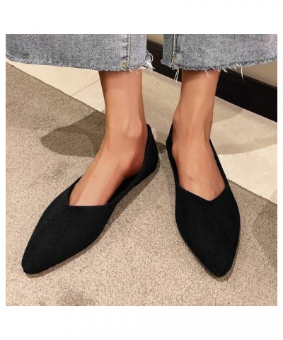 Womens Textile Ballet Flats Espadrille Ballet Flats for Women Low Top Sneakers Comfortable Loafer Shoes Dress Shoes Black $14...