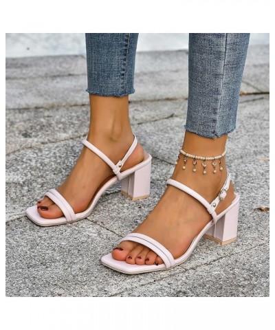 Women's Open Toe High Stilettos Platform Party Pump Heel Sandals Heeled Sandals for Women Casual Pink $14.55 Sandals