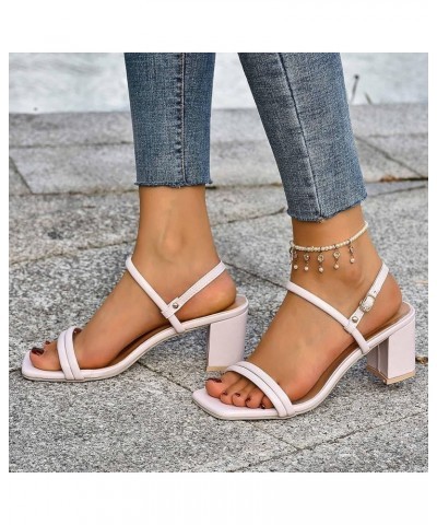 Women's Open Toe High Stilettos Platform Party Pump Heel Sandals Heeled Sandals for Women Casual Pink $14.55 Sandals