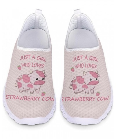 Womens Athletic Water Shoes Quick Dry Sports Aqua Shoes Slip-on Sandals Flats Strawberry Cow $12.15 Athletic Shoes