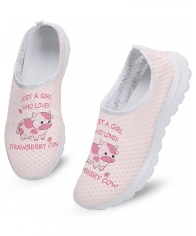 Womens Athletic Water Shoes Quick Dry Sports Aqua Shoes Slip-on Sandals Flats Strawberry Cow $12.15 Athletic Shoes