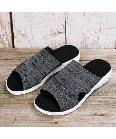 2023 Women Casual Summer Daily Comfy Slip on Sandals, Women's Soft & Comfortable Fish Mouth Sandals Mesh Breathable with Arch...