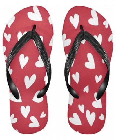 Valentines Cute Heart Red Womens Flip Flops Summer Beach Sandals Casual Thong Slippers $11.75 Sandals