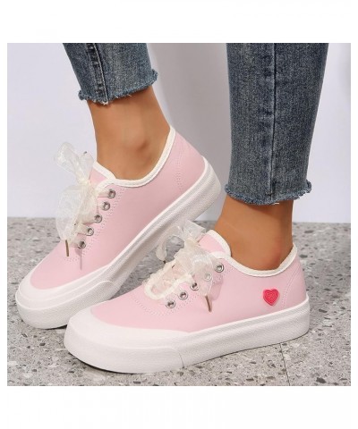 Fashion Women Breathable Comfortable Gradient Printi Lace-Up Casual Single Shoes Fashion Sneakers Gift for Women Z 04-pink $1...