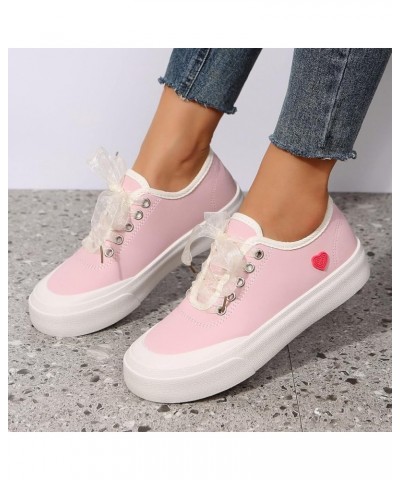 Fashion Women Breathable Comfortable Gradient Printi Lace-Up Casual Single Shoes Fashion Sneakers Gift for Women Z 04-pink $1...