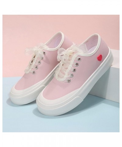 Fashion Women Breathable Comfortable Gradient Printi Lace-Up Casual Single Shoes Fashion Sneakers Gift for Women Z 04-pink $1...