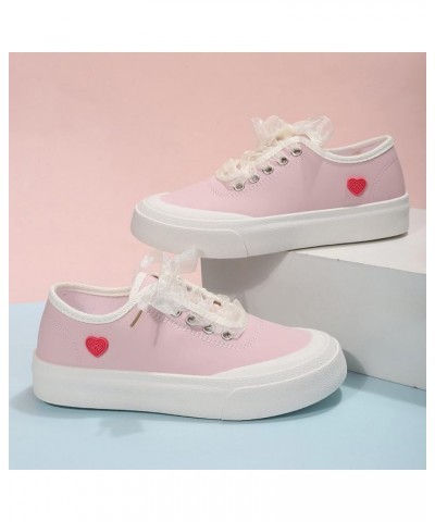 Fashion Women Breathable Comfortable Gradient Printi Lace-Up Casual Single Shoes Fashion Sneakers Gift for Women Z 04-pink $1...