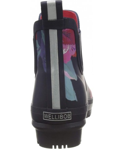 Women's Wellibob Rain Boot Navy Florals $34.53 Outdoor Shoes