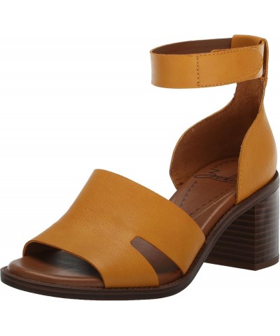 Women's Ida Block Heeled Sandal Turmeric Yellow $30.39 Sandals